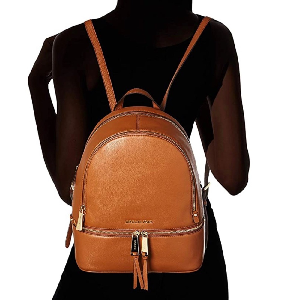 Michael Kors Rhea Zip Medium Leather Backpack